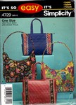 Simplicity 4729 Tote Handbag Pattern UNCUT