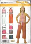 Simplicity 5036 Size A Girl's Summer Wardrobe Pattern UNCUT