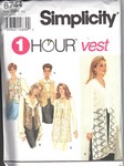 Simplicity 8744 Size BB One Hour Vest Pattern UNCUT