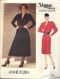 Vogue 1228 Anne Klein Classic Career Dress Pattern UNCUT
