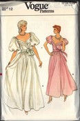 Vogue 8976 Vintage Evening Dress Pattern UNCUT SIze 12