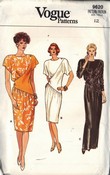 Vogue 9630 Asymmetricial Style Evening Dress Pattern UNCUT