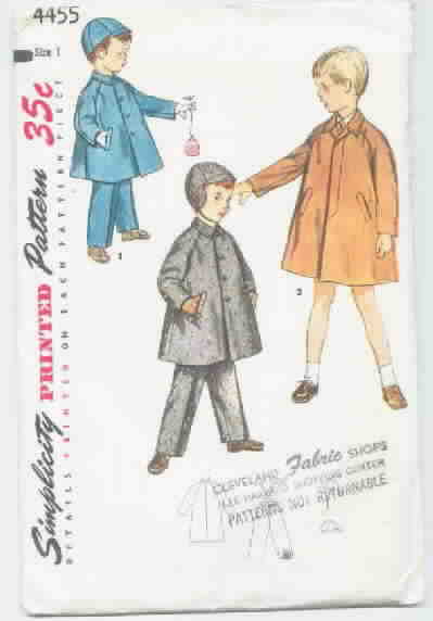 Vintage Boy's Coat Pattern Simplicity 4455 Size 1 Uncut